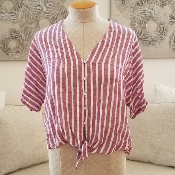 NEW Rails Thea Tie Front Button Up Top sz S - Picture 2 of 8